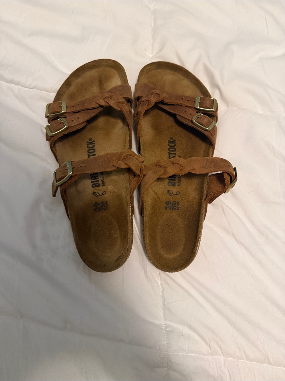 Birkenstock Women’s Braided Triple-Strap Sandals in Brown